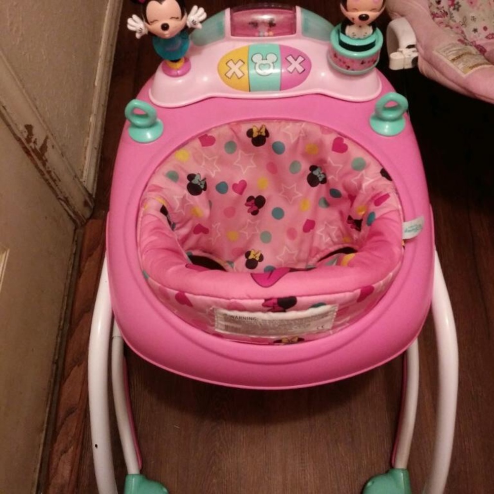 Bouncer $20 (Minnie mouse)Walker $35 (minne mouse)